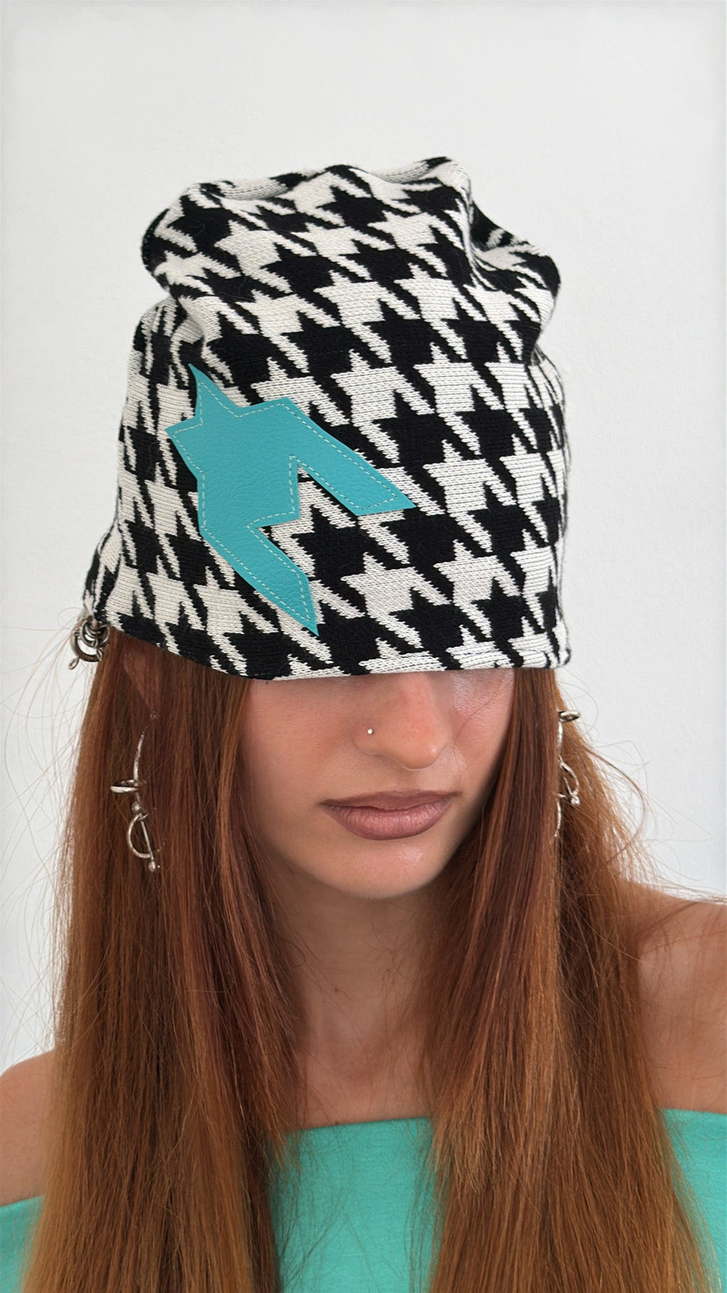 houndstooth beanie