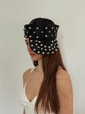 black sailor hat cap with studs