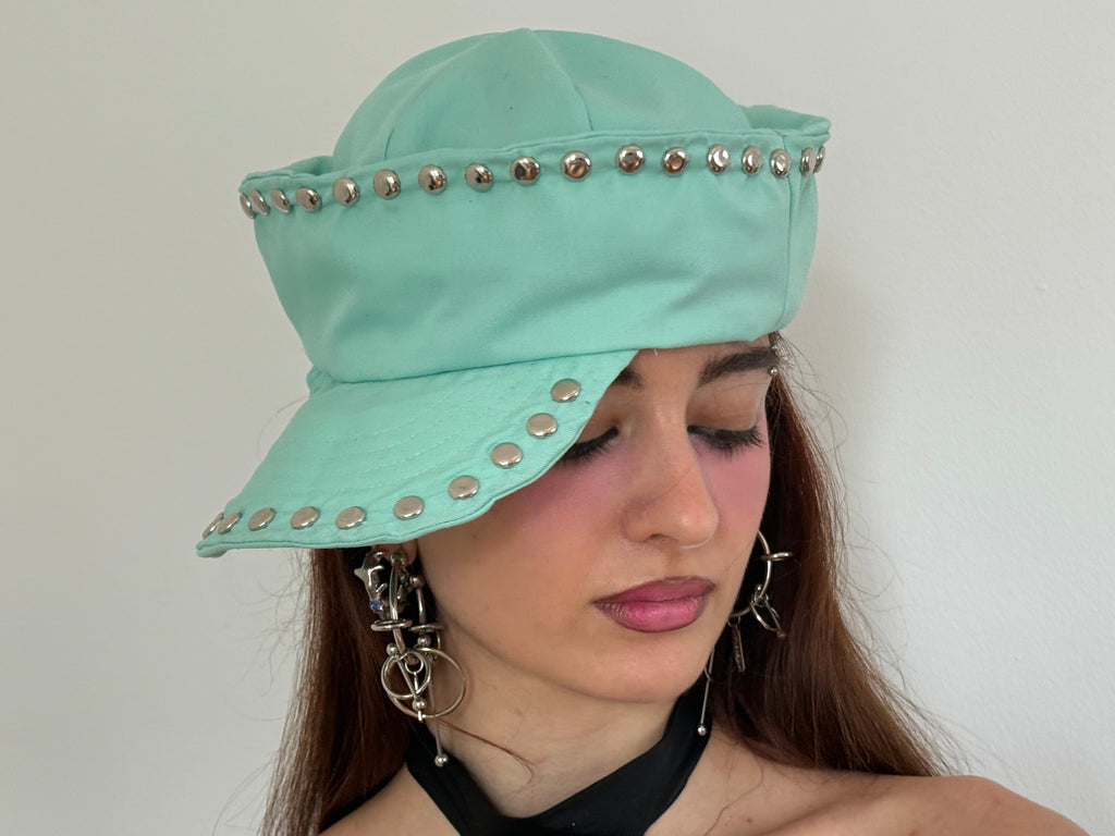 mint sailor hat cap studs
