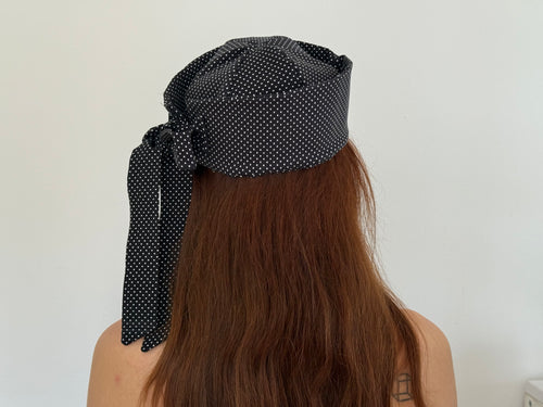 Black Polka-dot Sailor hat