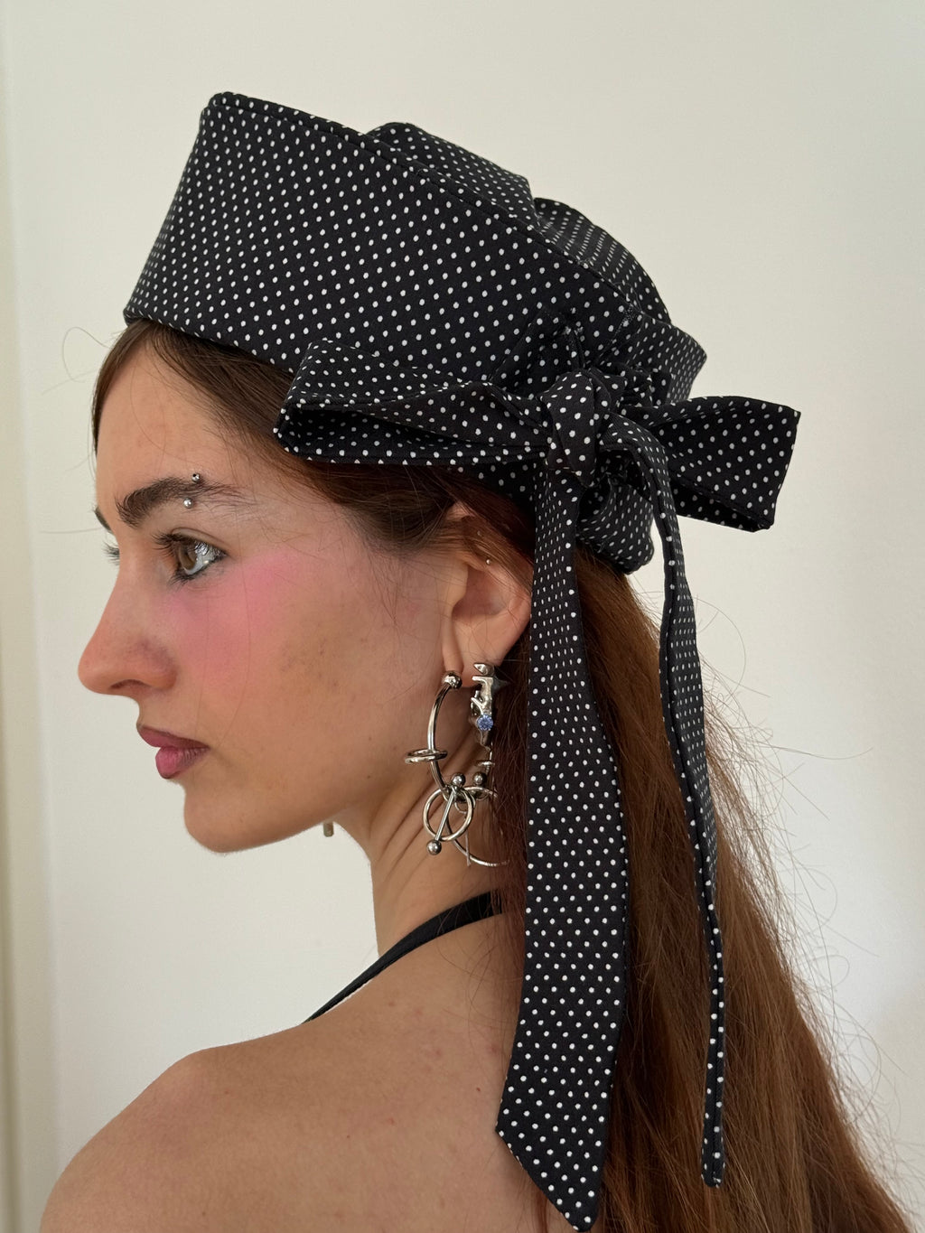 Black Polka-dot Sailor hat