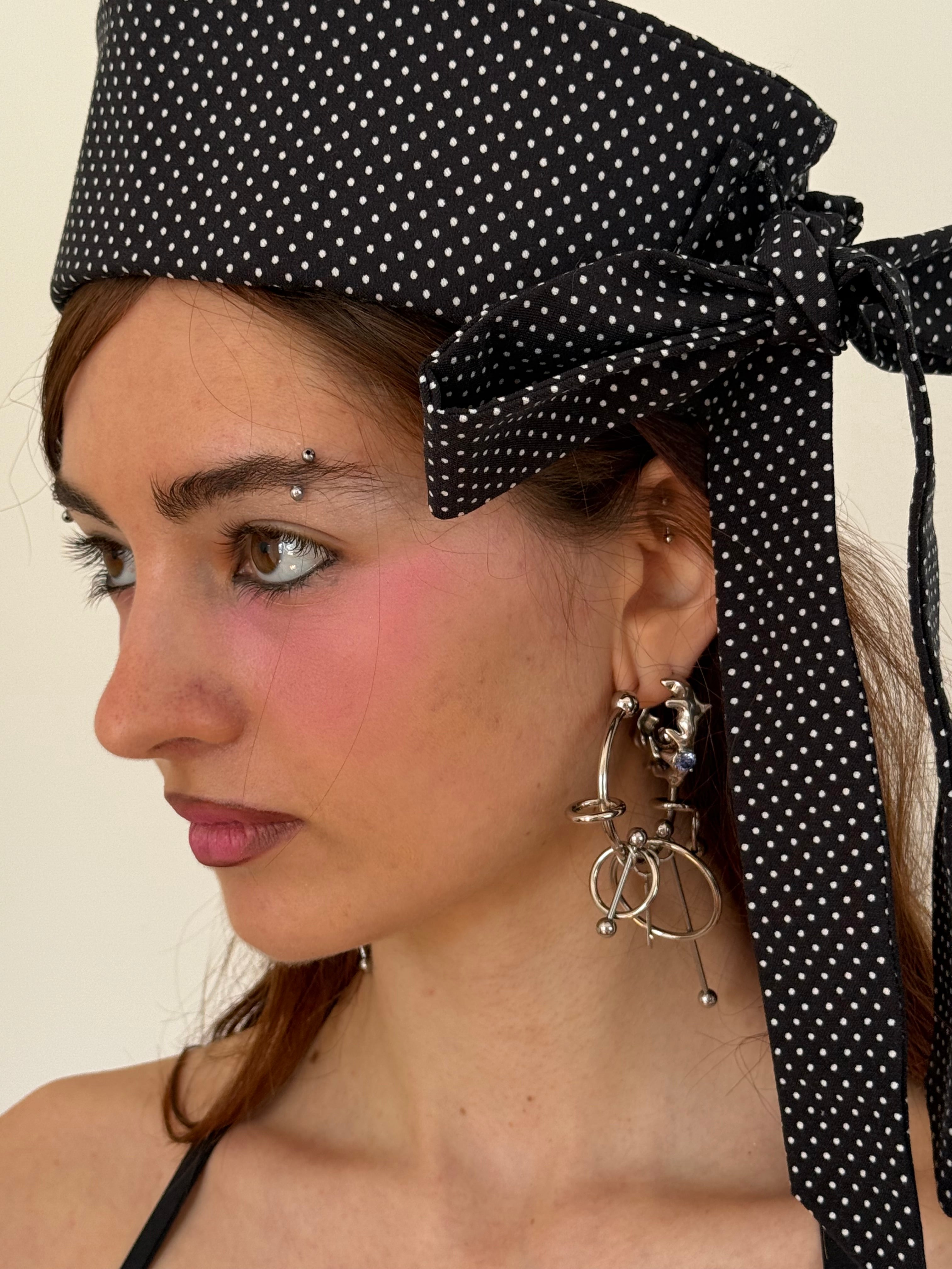 Black Polka-dot Sailor hat
